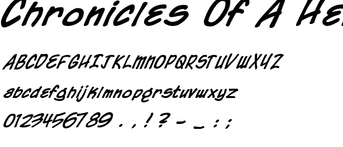 Chronicles of a Hero Bold font
